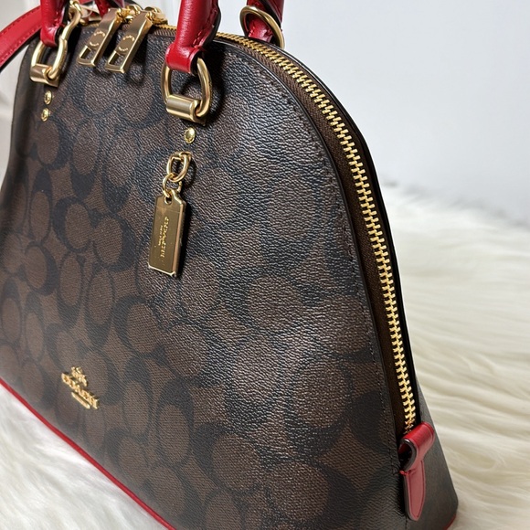 NWT💃Coach Katy Satchel Crossbody In Signature Canvas Purse - Picture 2 of 8